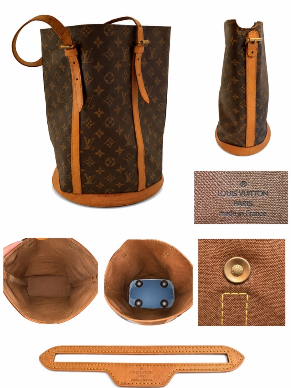 Vintage Louis Vuitton Monogram Bucket Bag Made in France Project Repair Bag